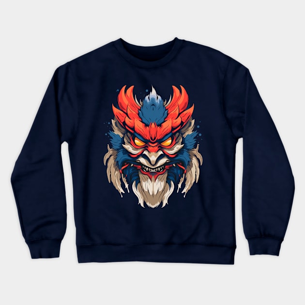 Rage of the Oni Crewneck Sweatshirt by TeruTeeSign